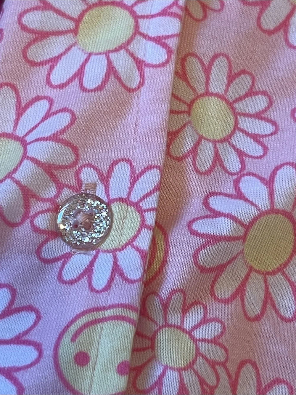 Place Pink Daisy Smile Short Pajama Set for Kids